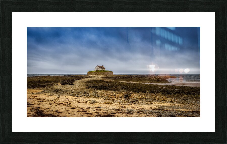 Mystical Beauty: Eglwys Cwyfan Church from Windswept Shores  Framed Print Print