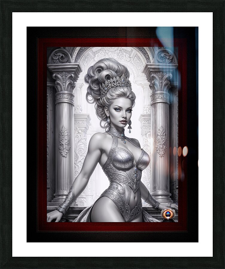 Portrait Of Drusella Arkaevis Captivating AI Concept Art by Xzendor7 Picture Frame print