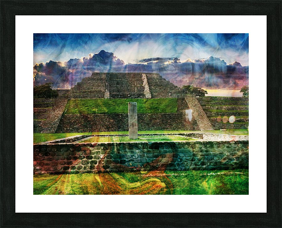 Mayan Pyramid Picture Frame print