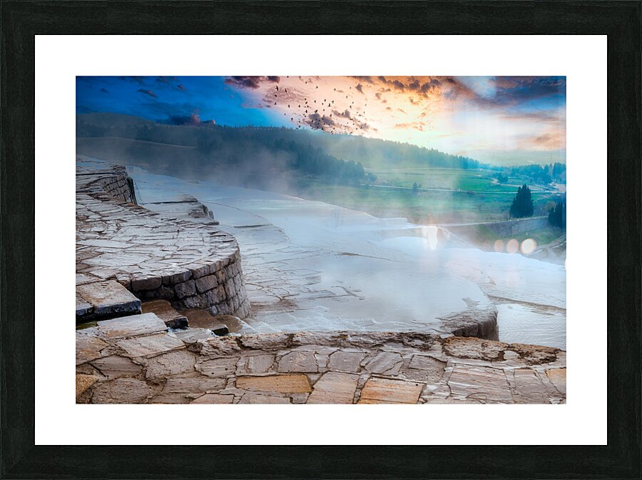 Travertine in Pamukkale Picture Frame print