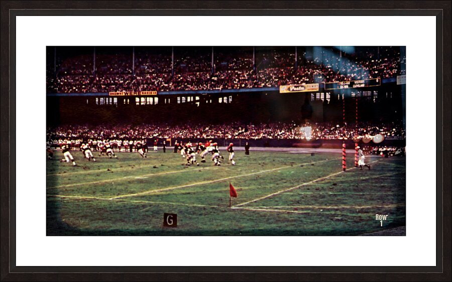 vintage cleveland browns viewfinder art Picture Frame print