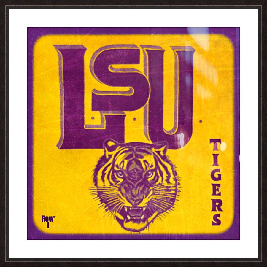 throwback lsu tigers mascot art Picture Frame print