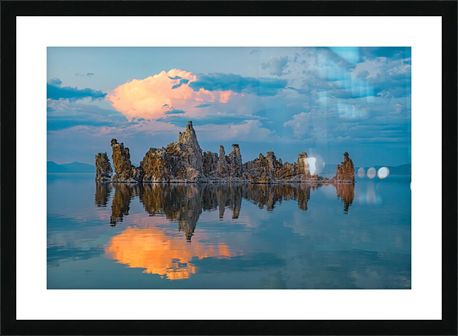 Tufa Reflection Sunset Picture Frame print
