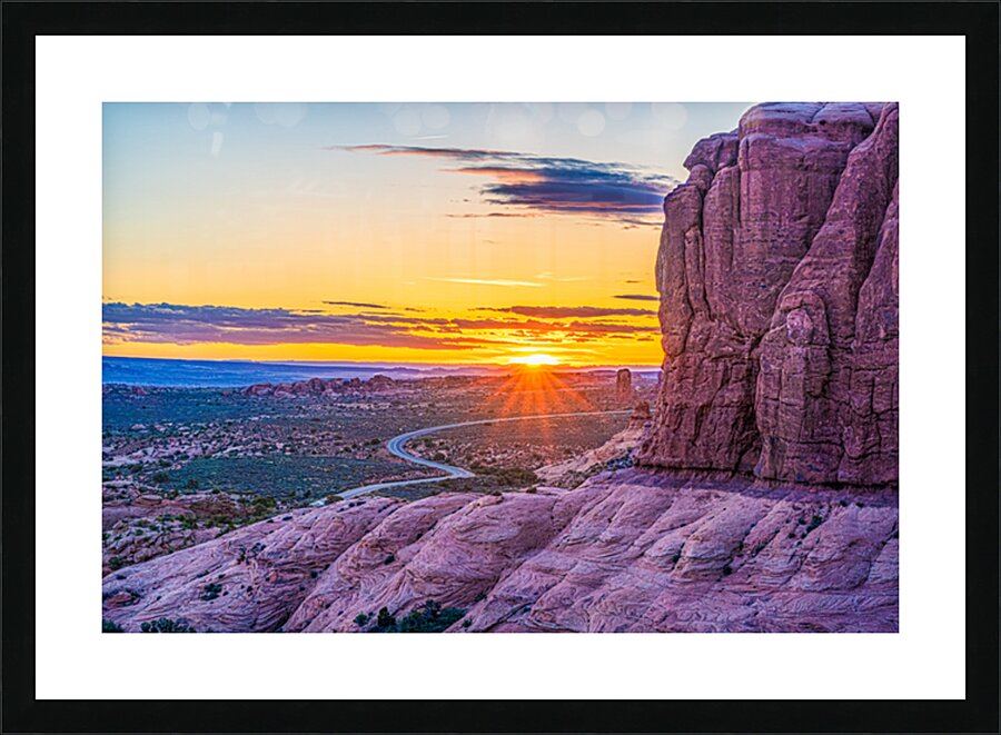 Arches Sunset Picture Frame print