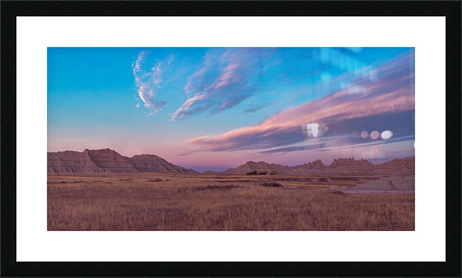 Badlands Sunrise Colors Picture Frame print
