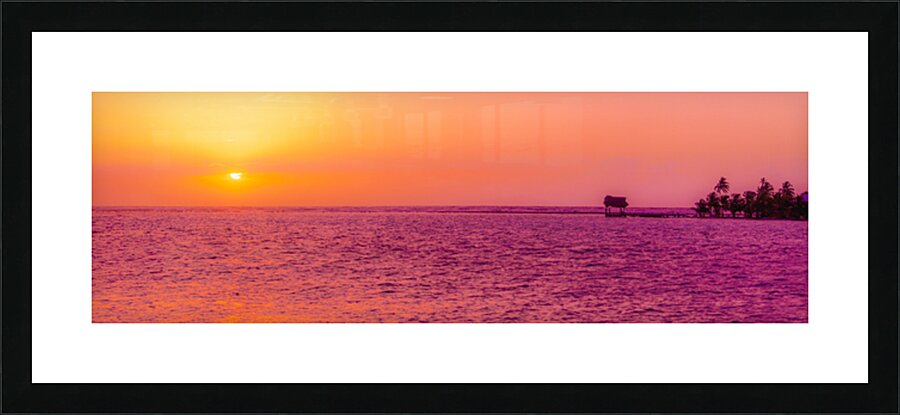 Belize Sunrise Picture Frame print
