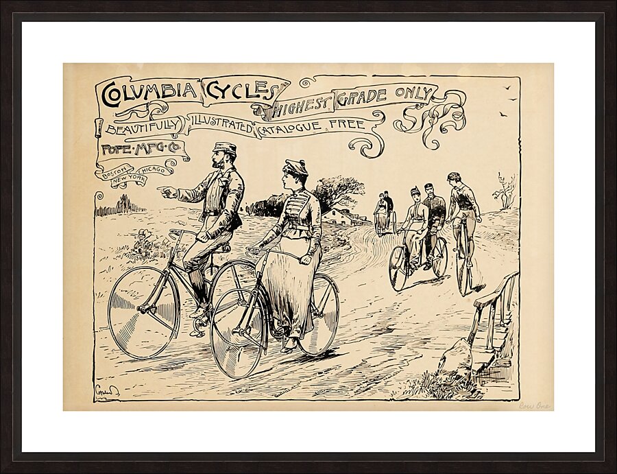 early 1900s columbia cycles ad Picture Frame print