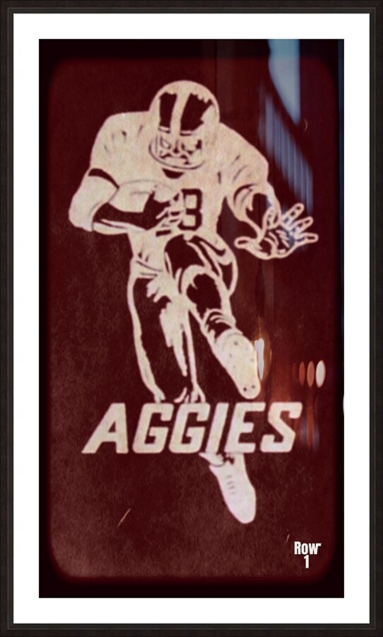 vintage aggies football art  Picture Frame print