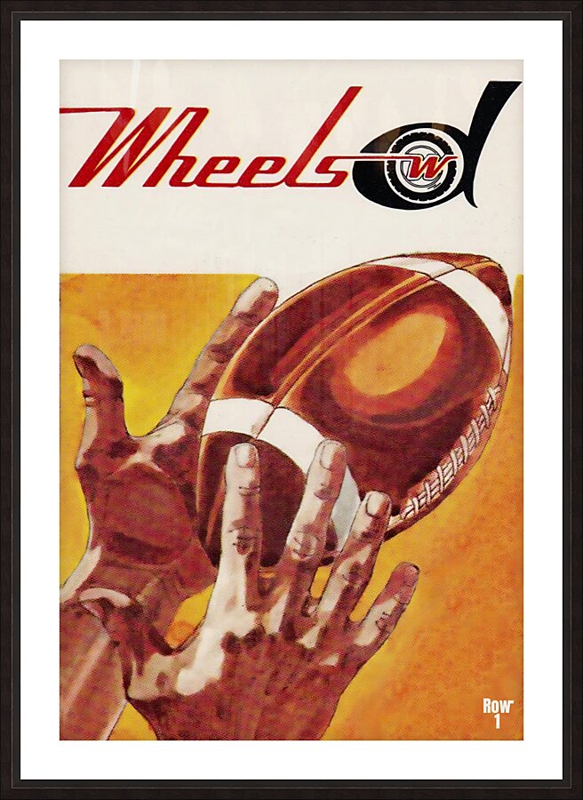 detroit wheels football poster row1 Picture Frame print