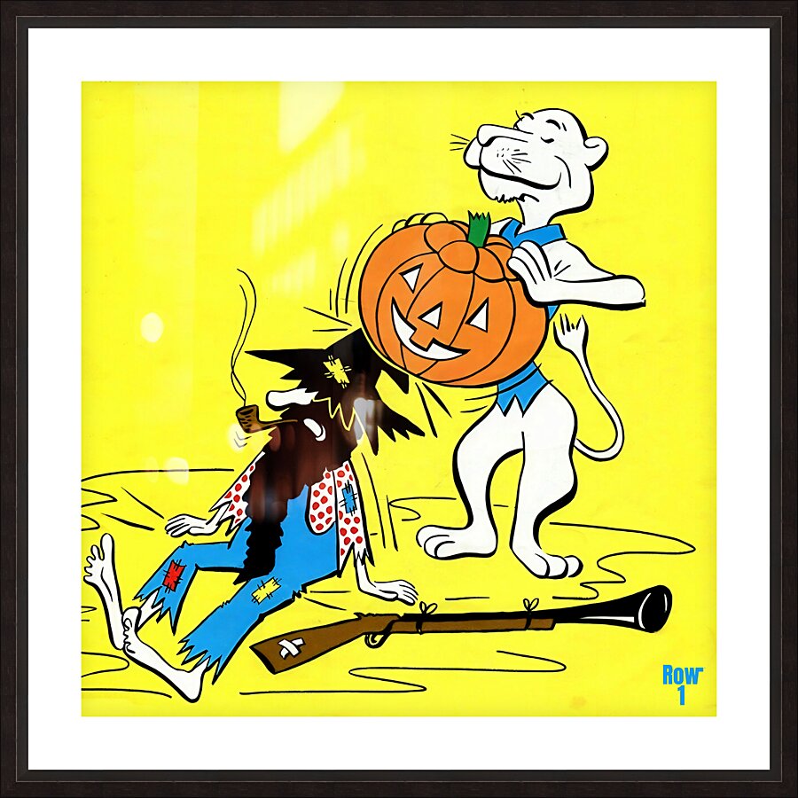 Vintage Penn State West Virginia Halloween Art Picture Frame print