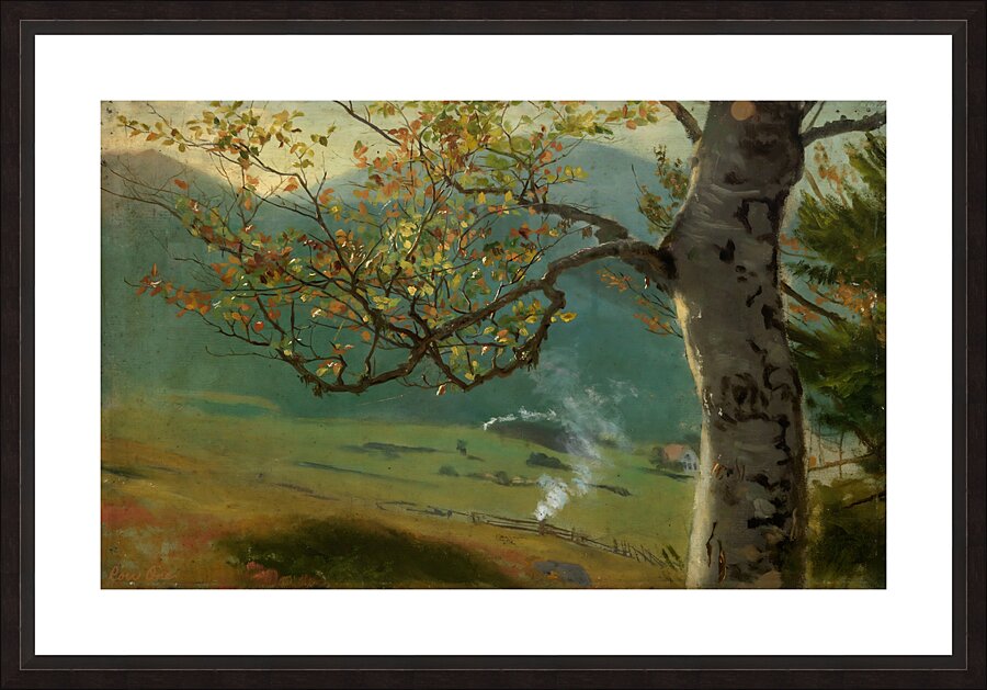 Autumnal tree in front of Wiesental Picture Frame print