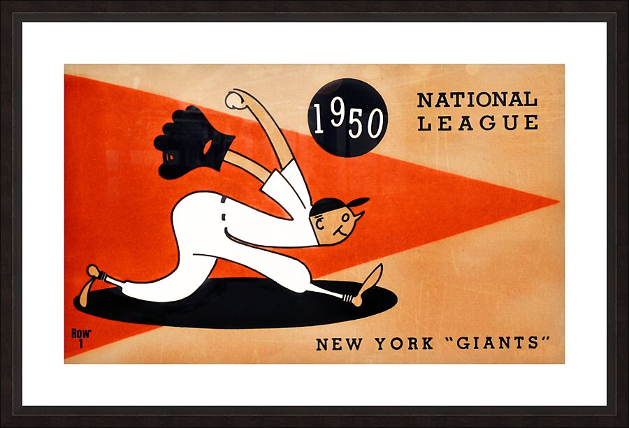 1950 New York Giants Baseball Remix Picture Frame print