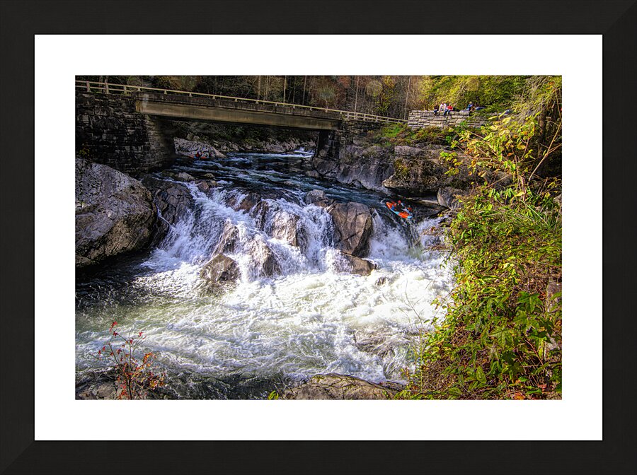 Smoky Mountains Kayak Racing Picture Frame print
