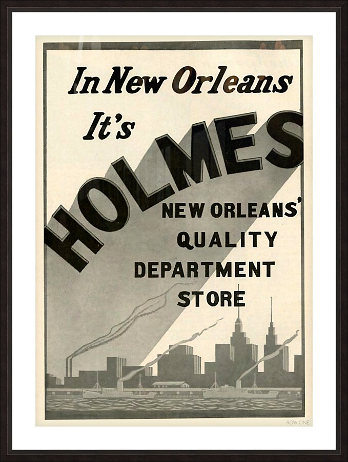 1950s holmes dept store new orleans Picture Frame print