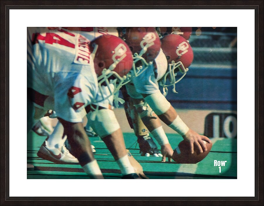 1980s Oklahoma Sooners Football Art Viewfinder Slide Picture Frame print