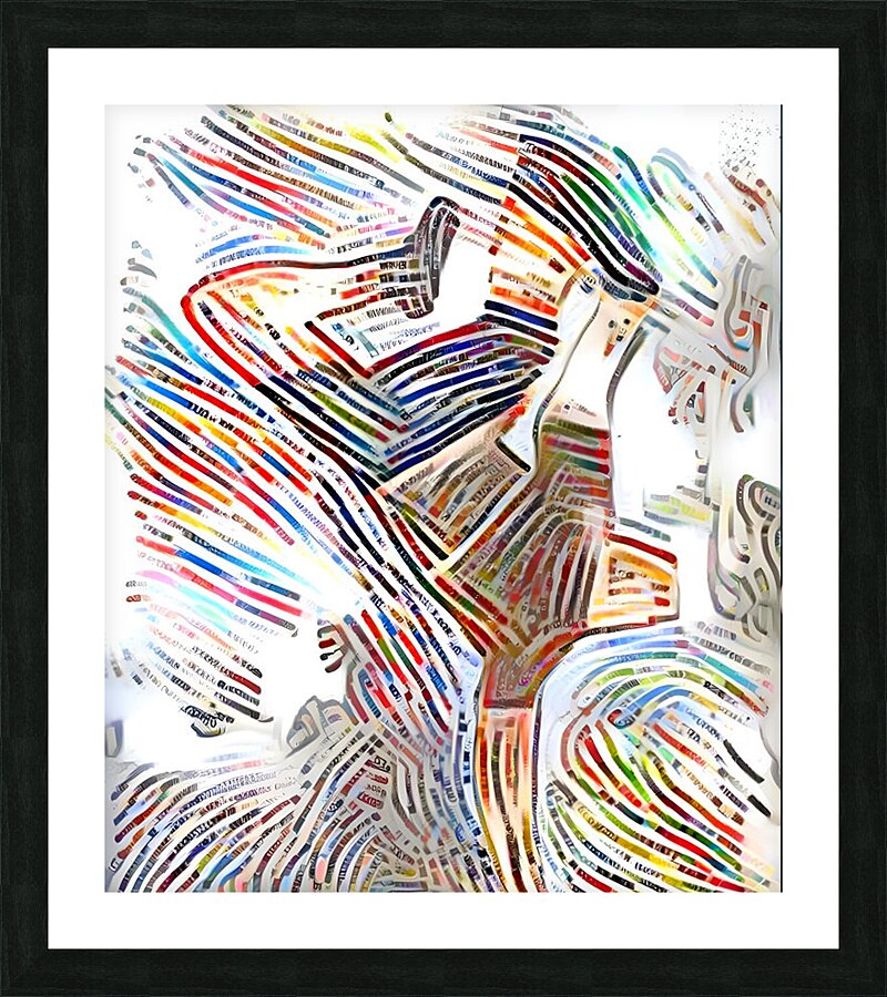 finger print one hand stand Picture Frame print
