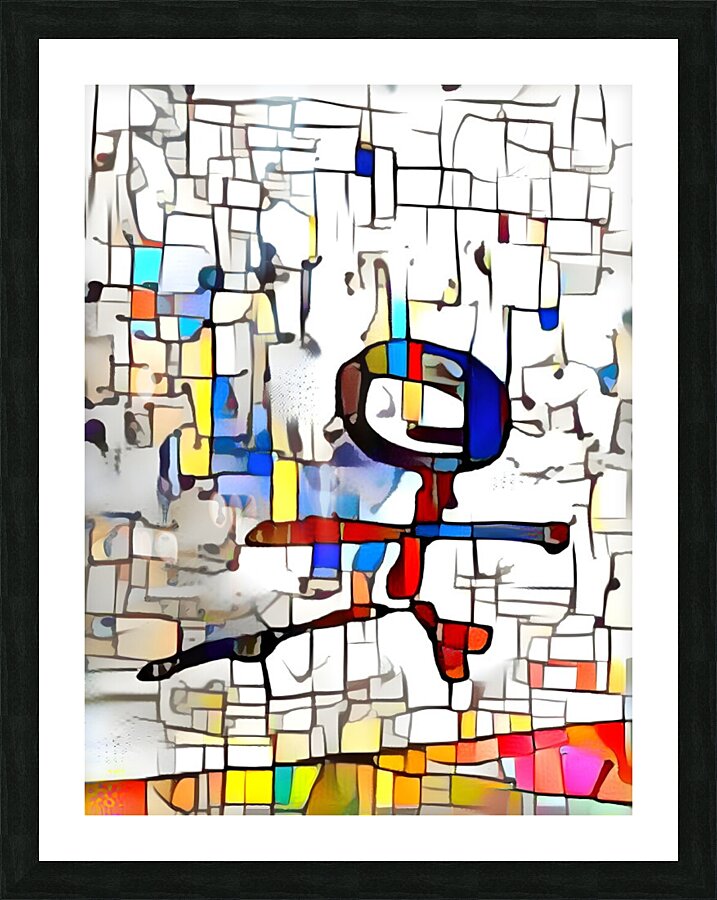 block shape signature Picture Frame print