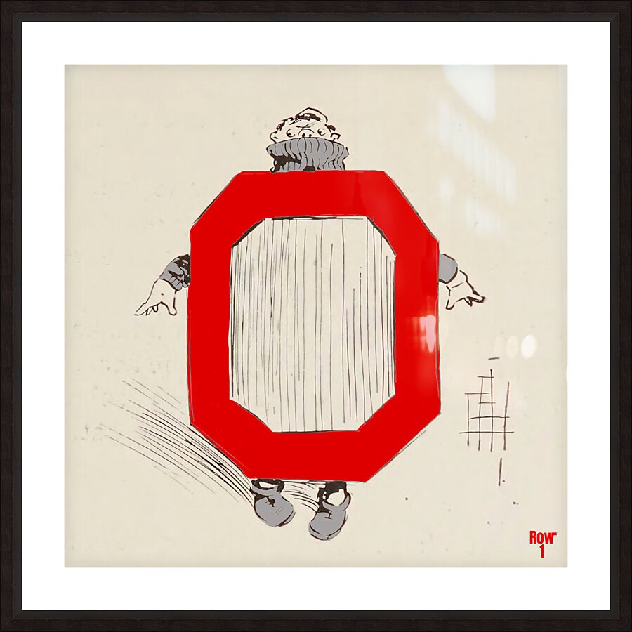 Early 1900s Ohio State Cartoon Art Picture Frame print