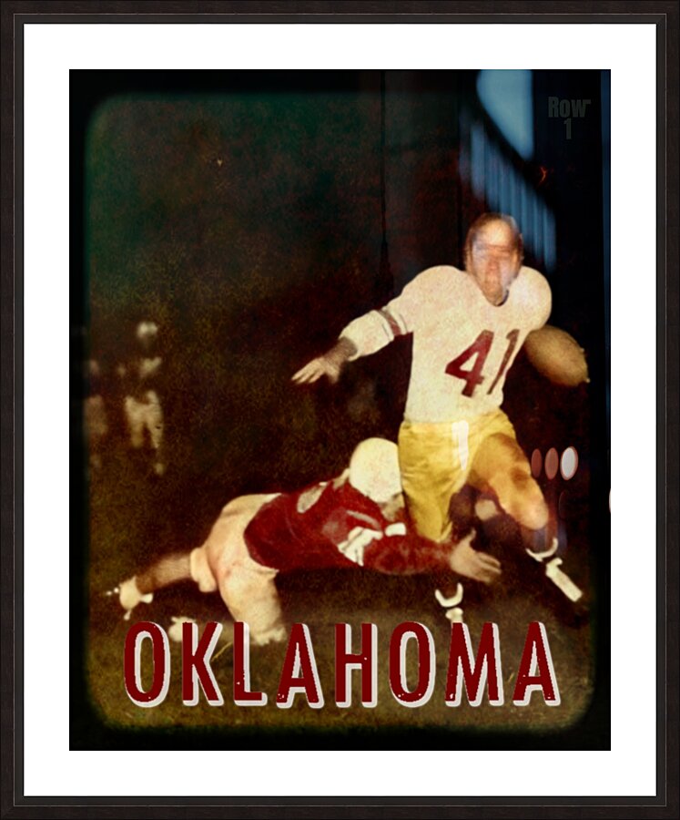 1949 Oklahoma Sooners Night Game Picture Frame print