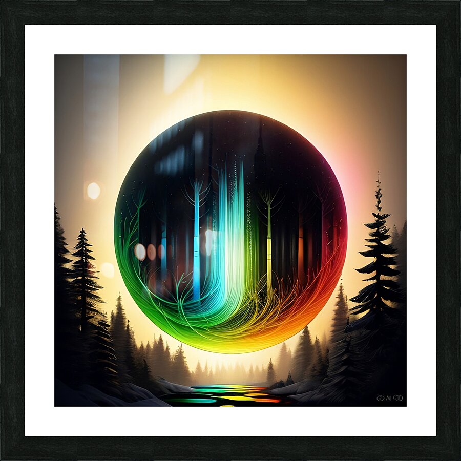 Glowing Forest 22 Picture Frame print