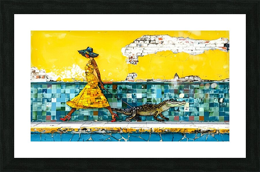 Pet Alligator Model 12 - Pet Gator Picture Frame print