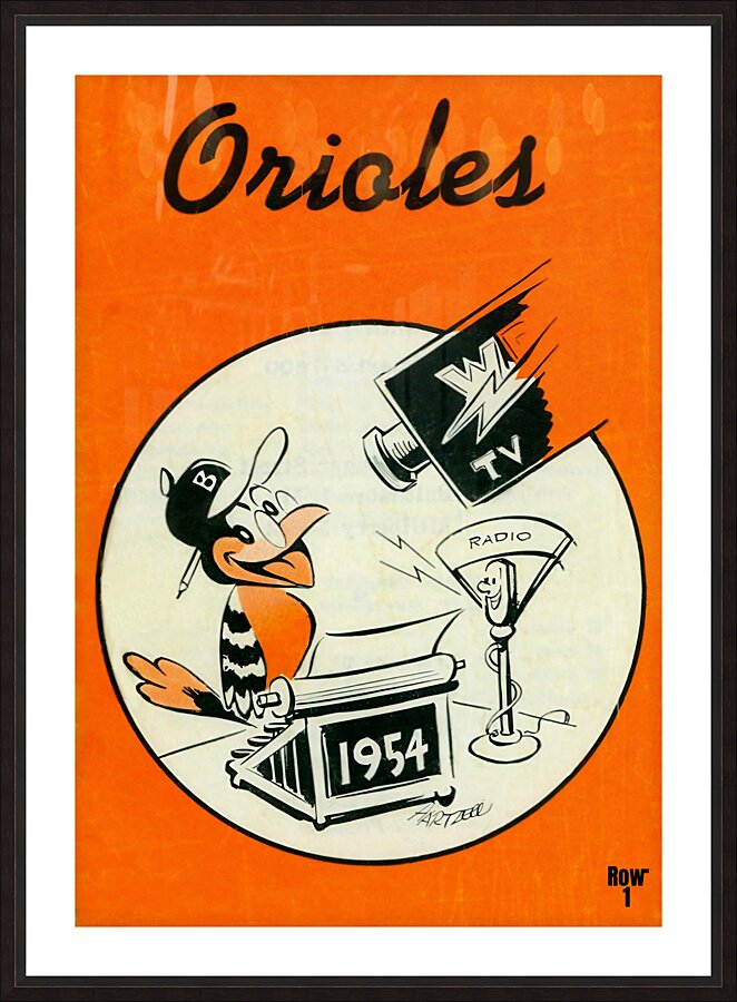 1954 Baltimore Orioles Art Picture Frame print