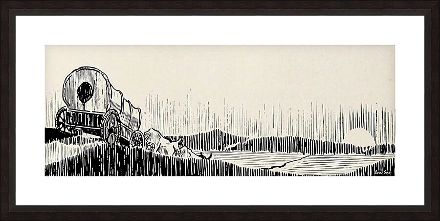 1918 wagon art Picture Frame print