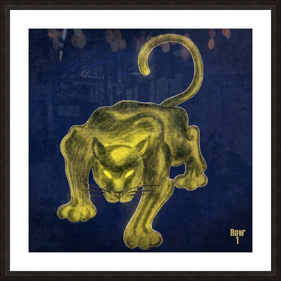 Vintage Pitt Panther Art Remix Picture Frame print