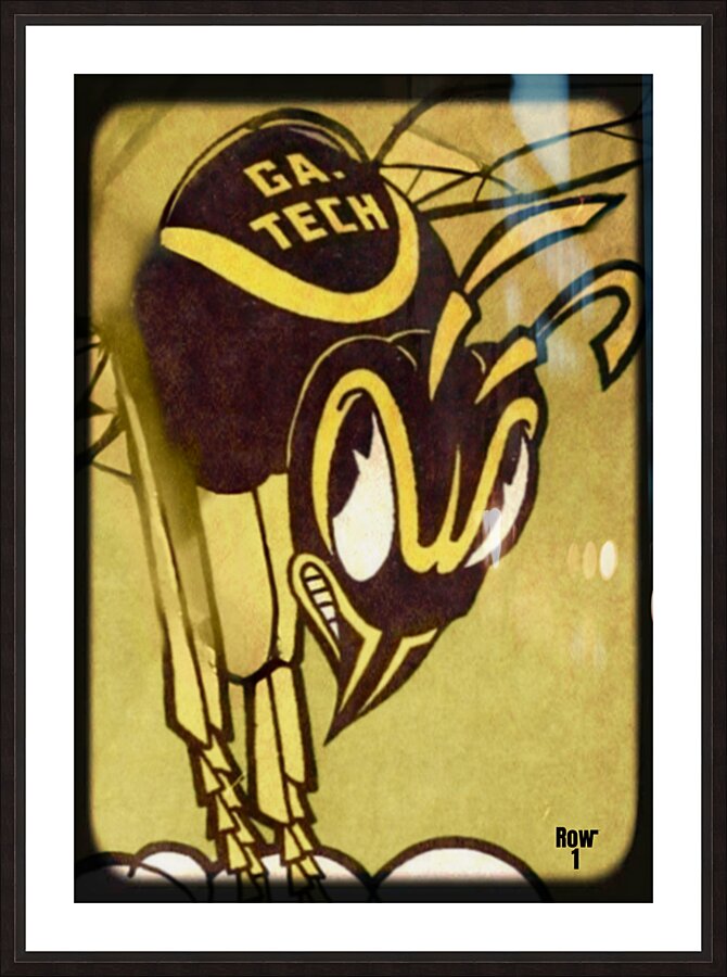 Vintage Georgia Tech Yellow Jacket Viewfinder Picture Frame print