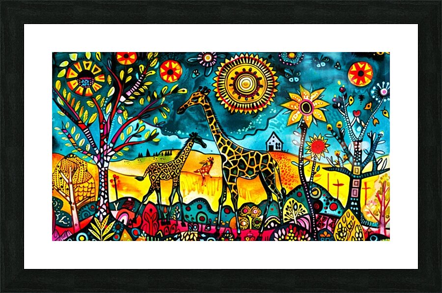 Serengeti Giraffe 2 - Outback Wilderness Picture Frame print