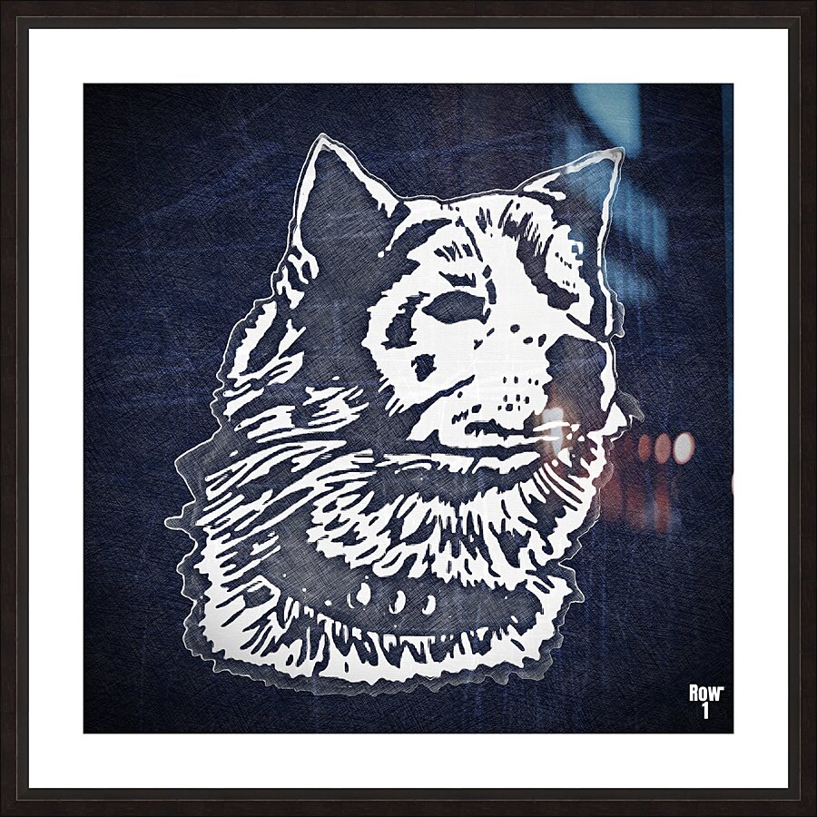 Vintage UConn Husky Art Picture Frame print