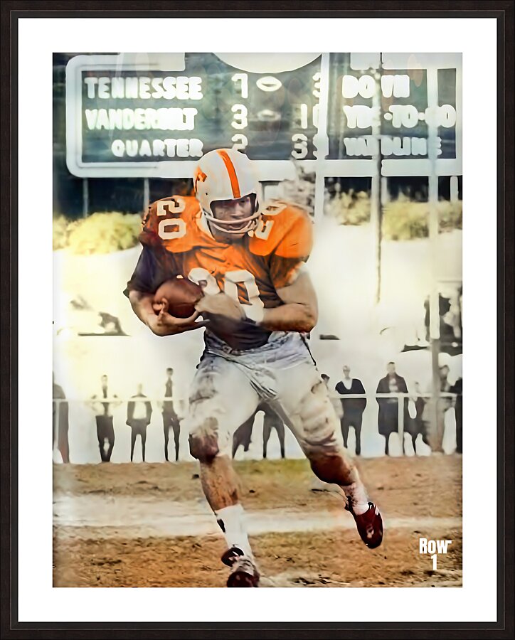 1960s tennessee football art  Picture Frame print
