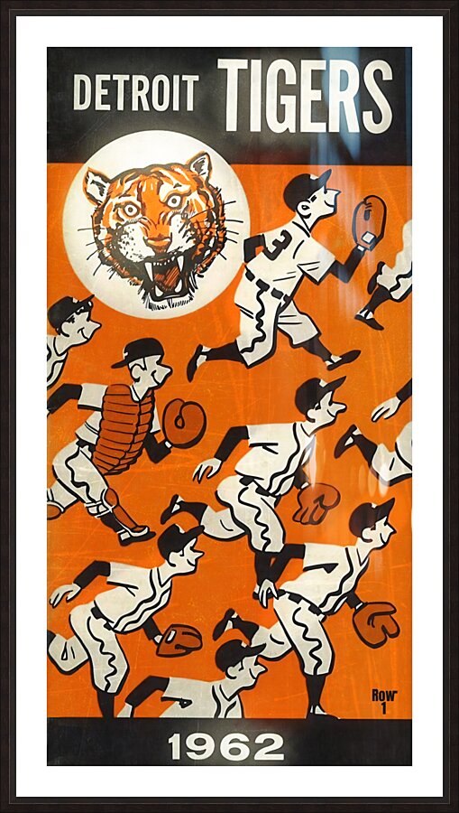 1962 detroit tigers art remix Picture Frame print