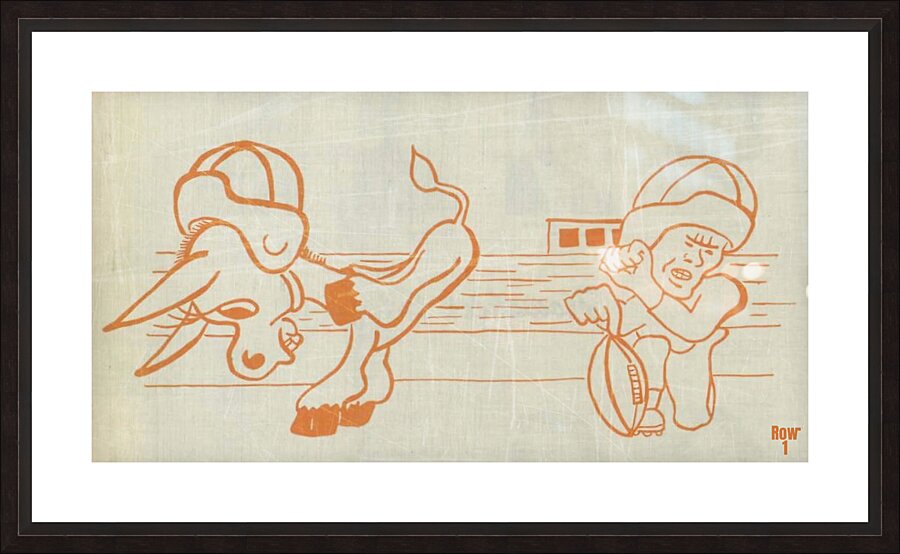 Vintage UTEP Miners Football Art Picture Frame print