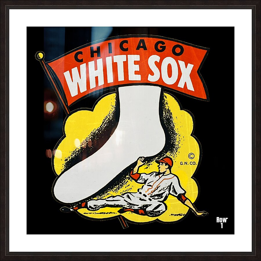 vintage chicago white sox art Picture Frame print