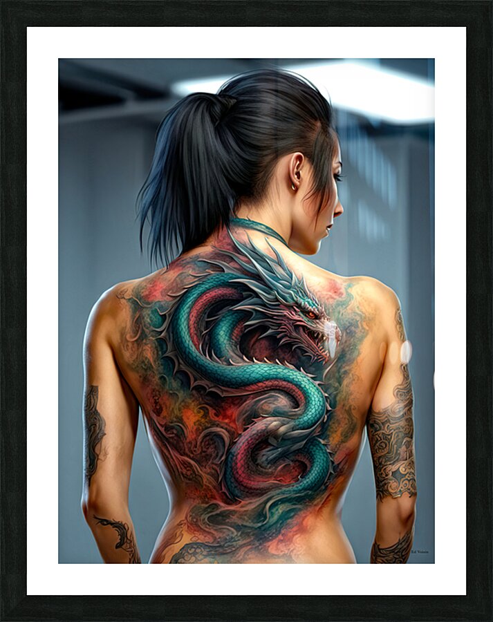 GIRL WITH THE DRAGON TATOO 3D Picture Frame print