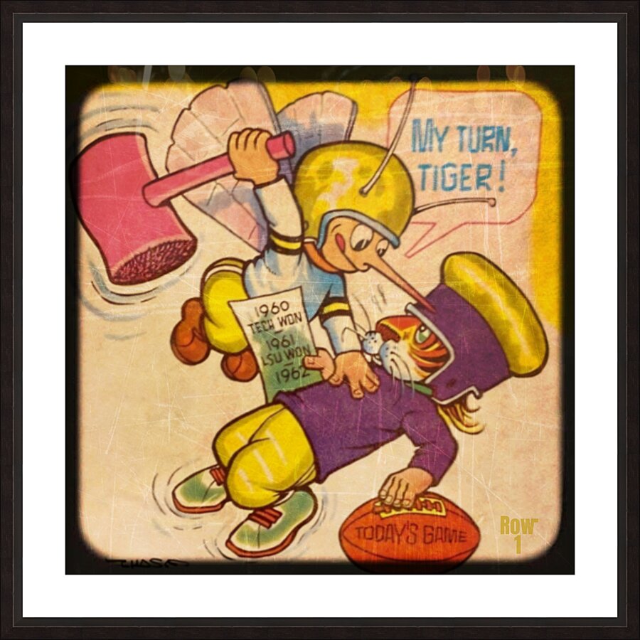 georgia tech yellow jacket viewfinder slide art Picture Frame print