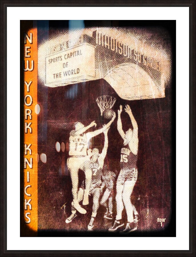 Vintage New York Knicks Viewfinder Slide Art Picture Frame print