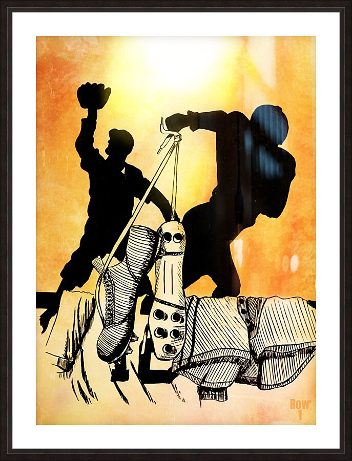 1950s sports art remix Picture Frame print