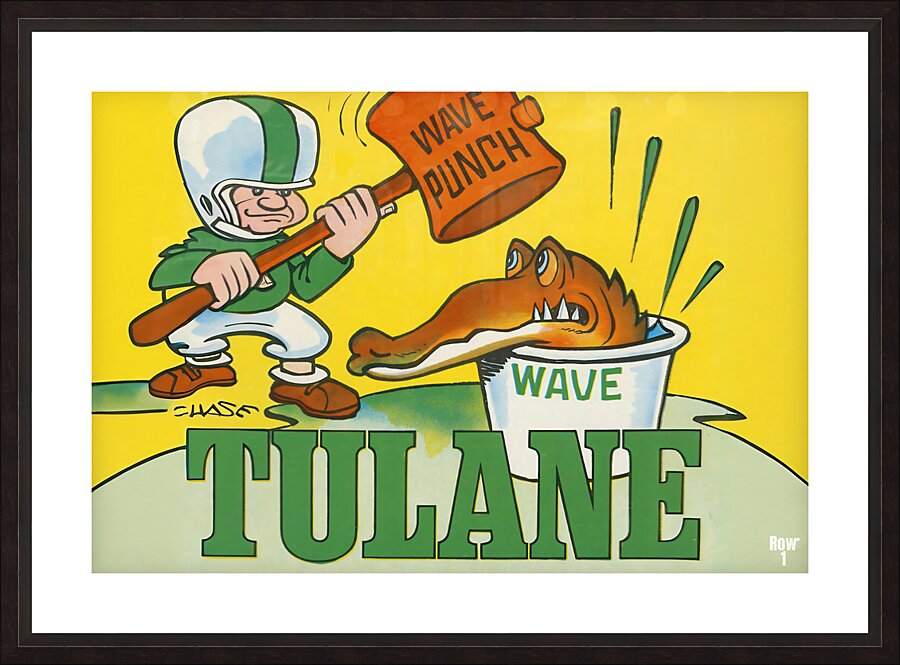 John Churchill Chase Tulane Florida Cartoon Art Picture Frame print