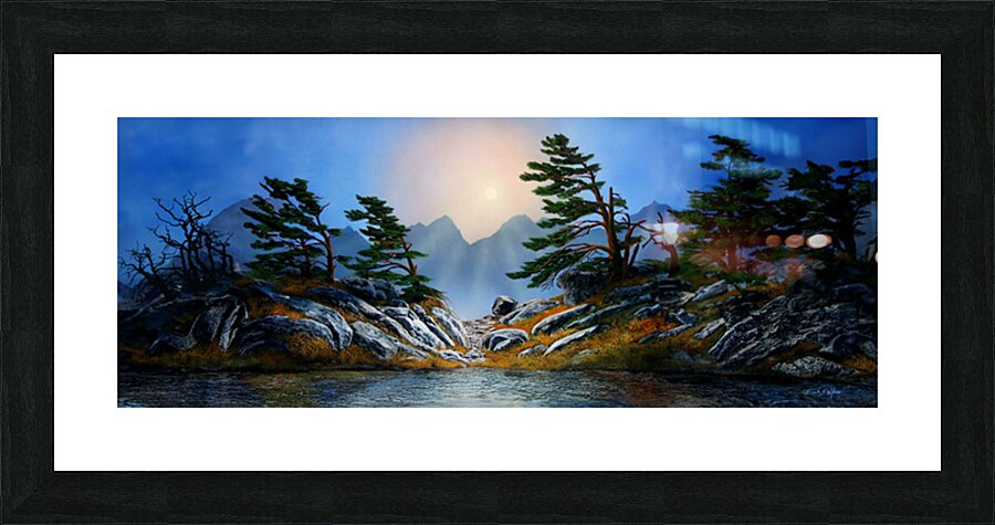 WINDBLOWN PINES P Picture Frame print