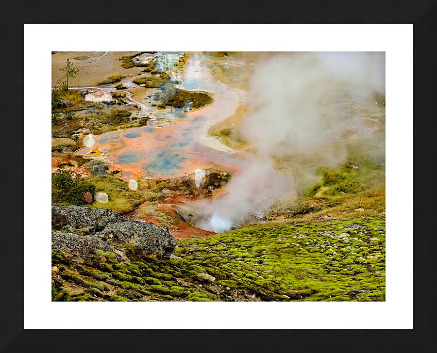 Yellowstone Hot Springs Fumaroles Picture Frame print