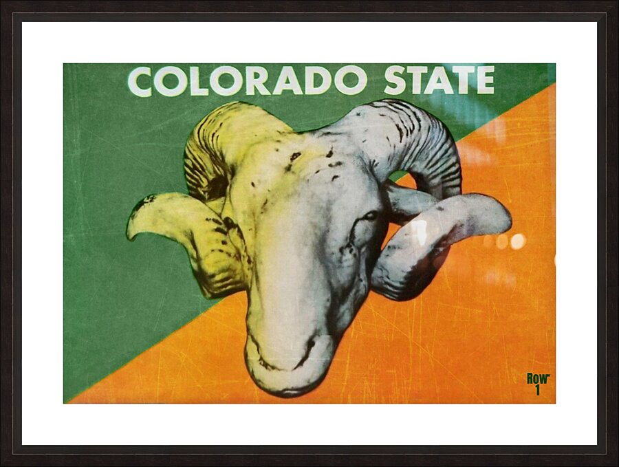Vintage Colorado State Ram Art Picture Frame print