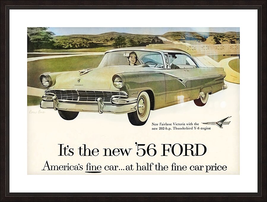 1956 Ford Fairlane Picture Frame print