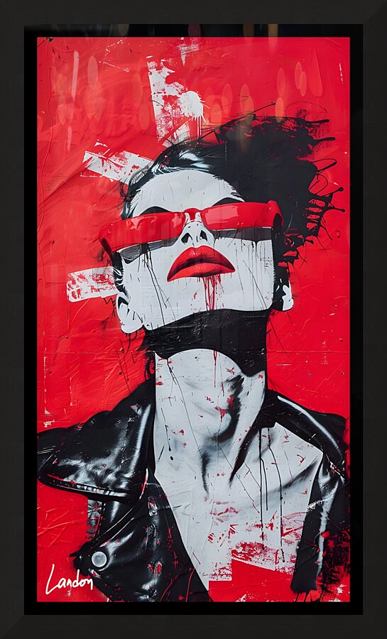 Red Vibes 4 Picture Frame print