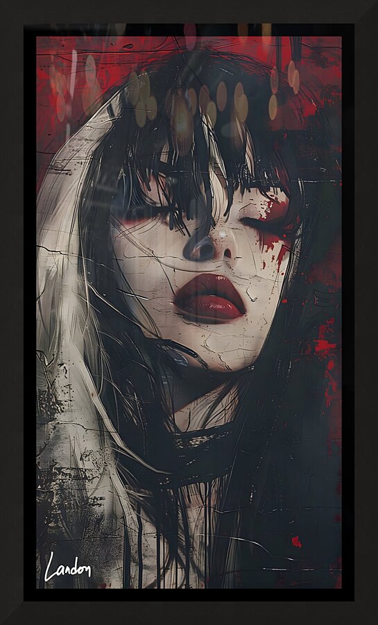 Red Vibes 7 Picture Frame print