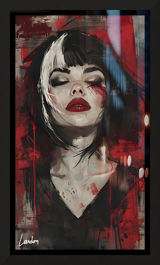 Red Vibes 5 Picture Frame print