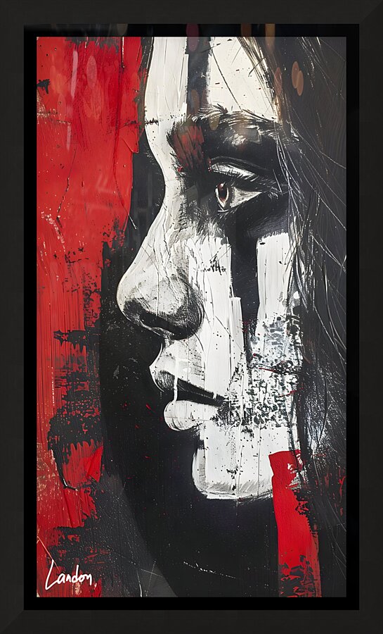 Red Vibes 9 Picture Frame print