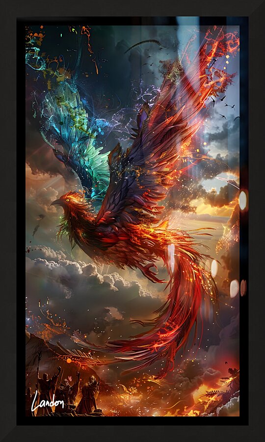 Eruption of a Phoenix 1 Picture Frame print