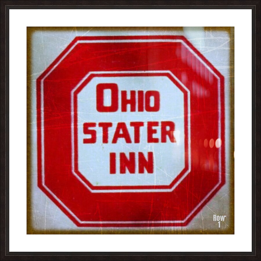vintage ohio stater inn art Picture Frame print